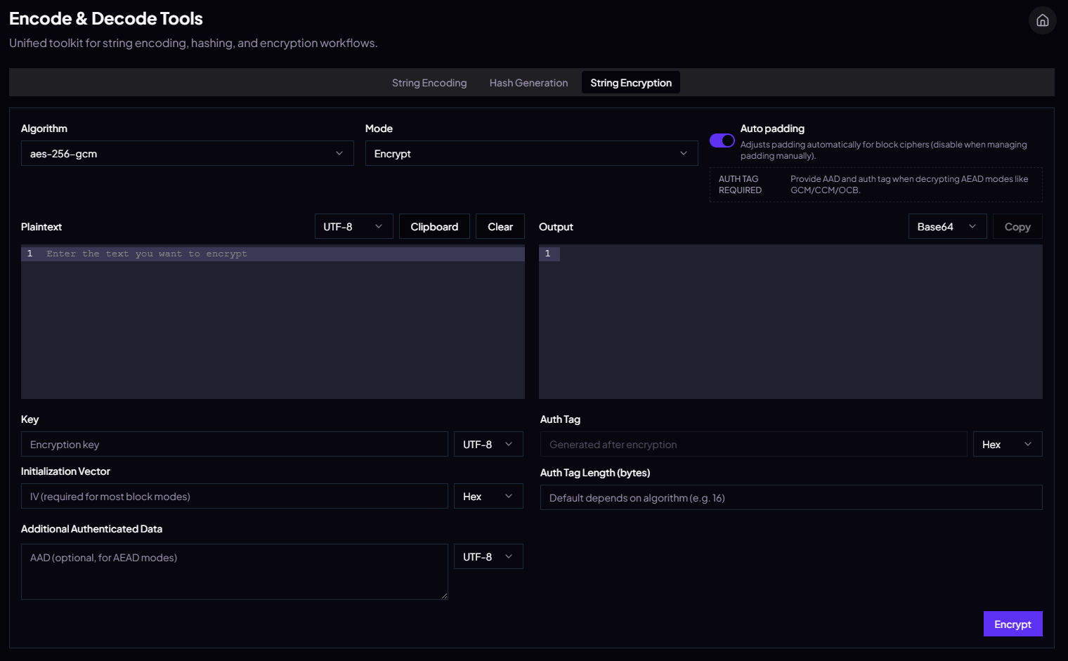 Encode & Decode Tools