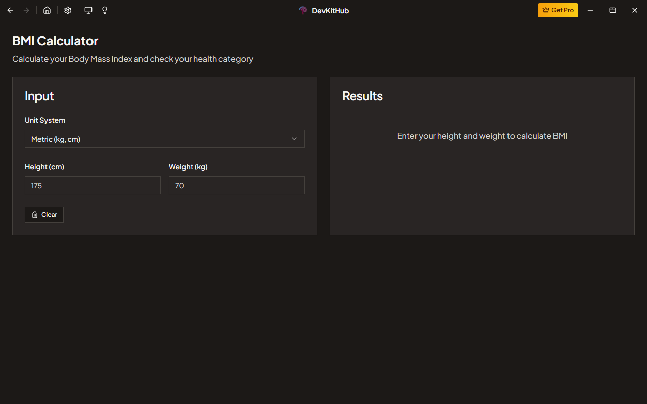 BMI Calculator
