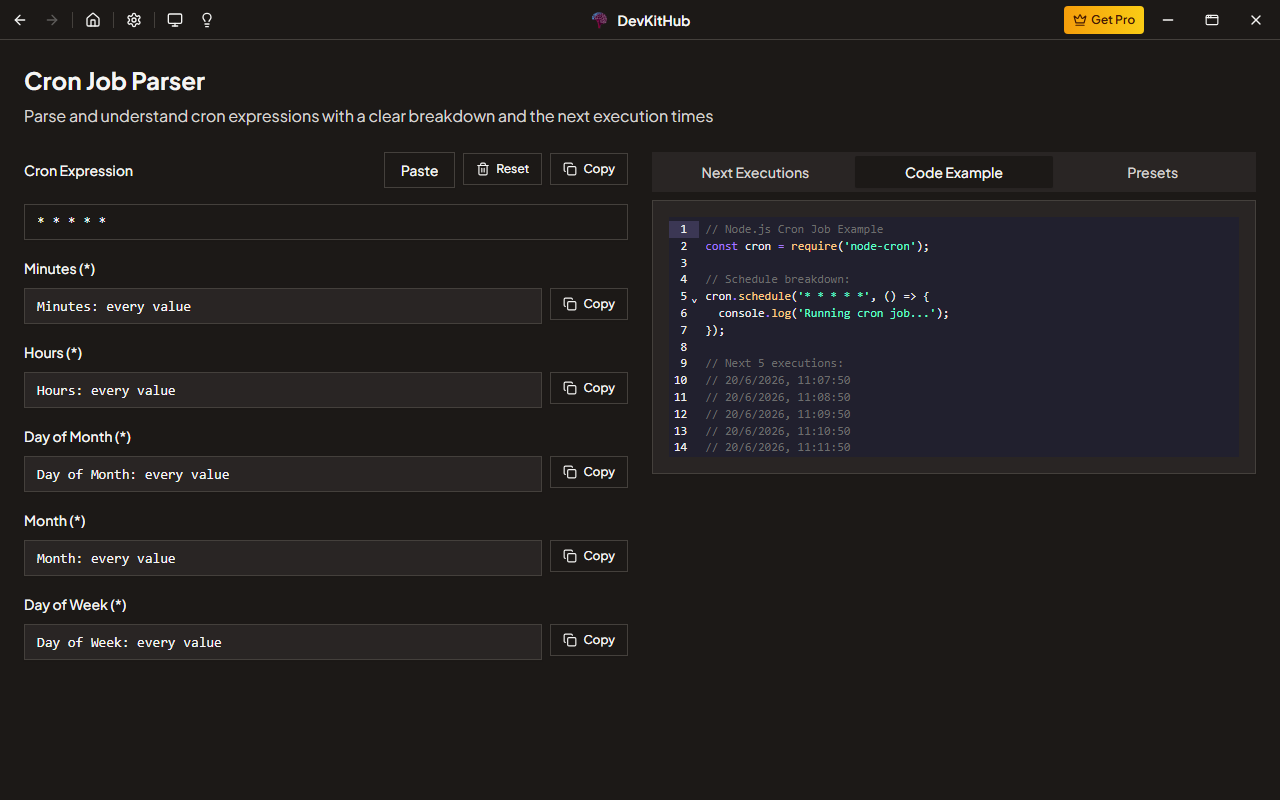 Cron Job Parser