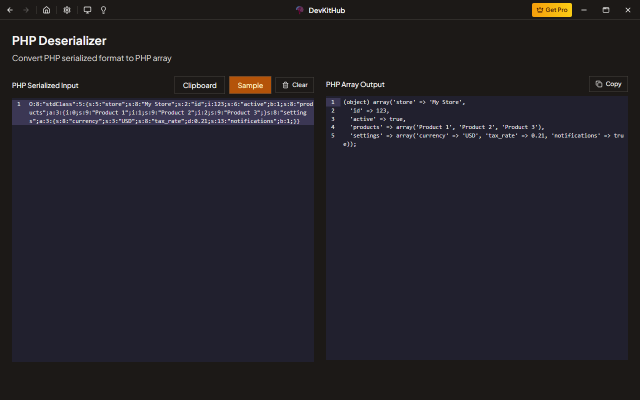 PHP Deserializer