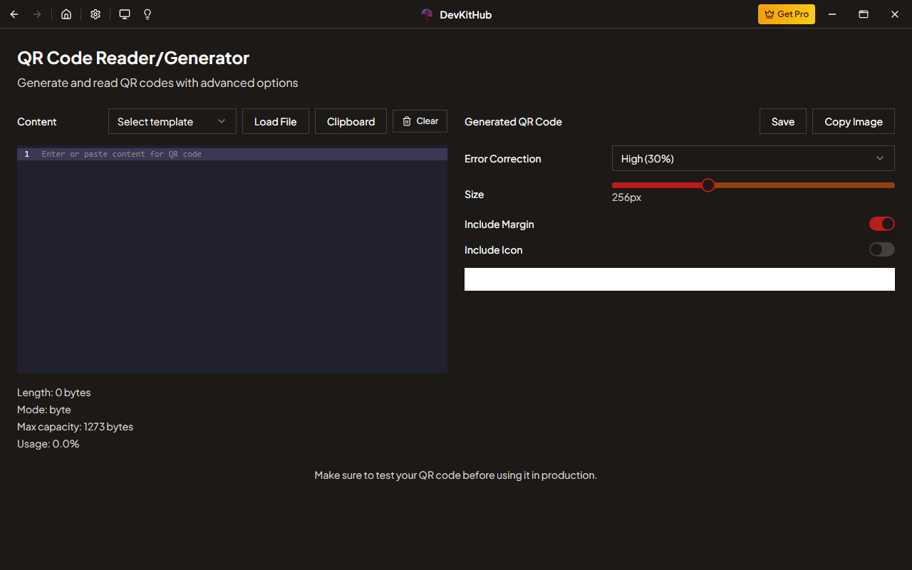 QR Code Reader/Generator