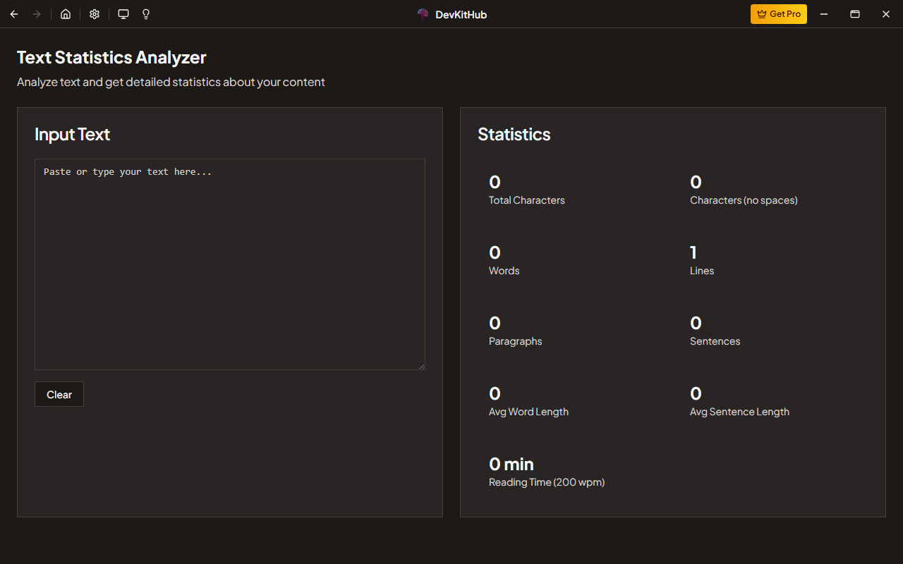 Text Statistics Analyzer