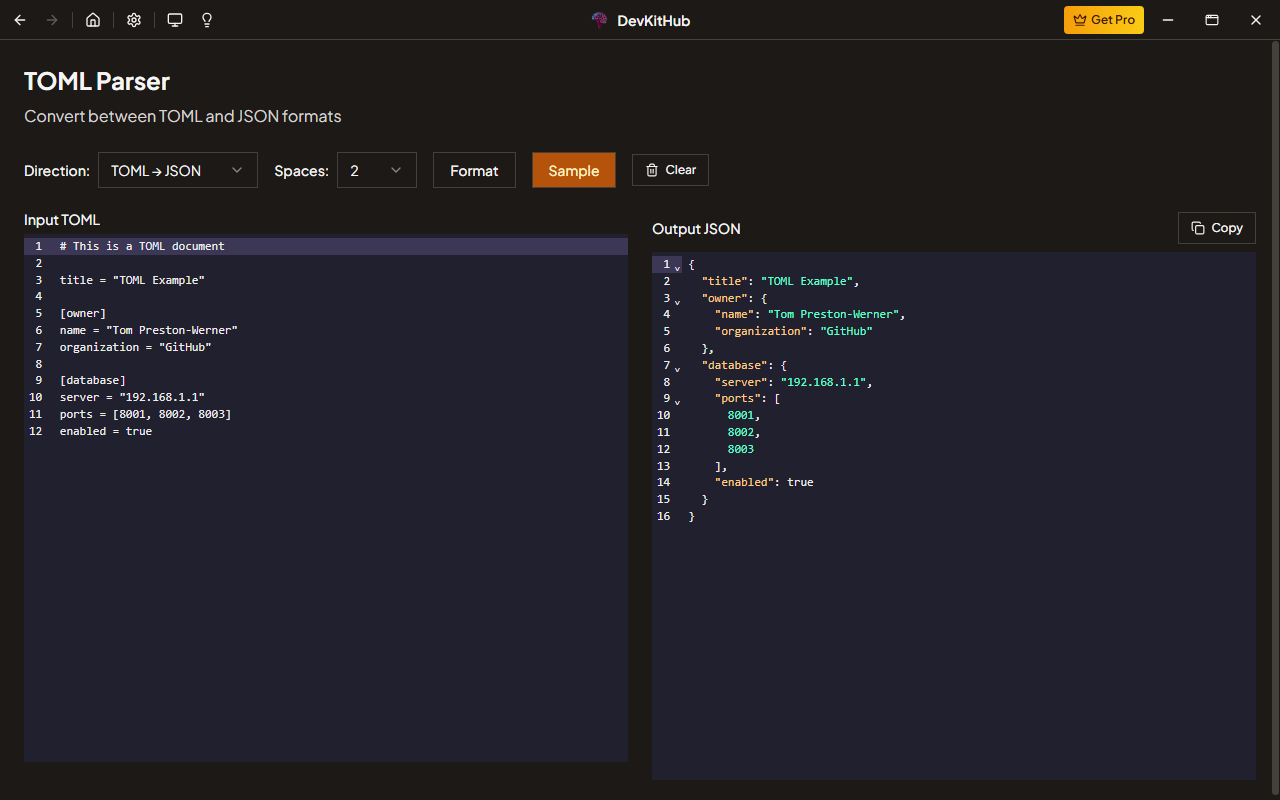 TOML Parser