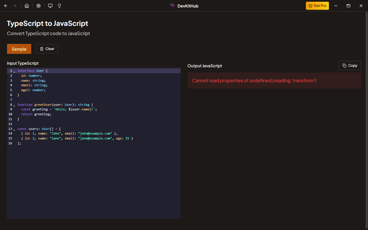 TypeScript to JavaScript